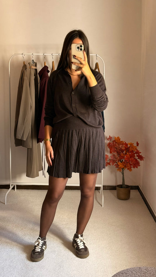 Jupe courte marron
