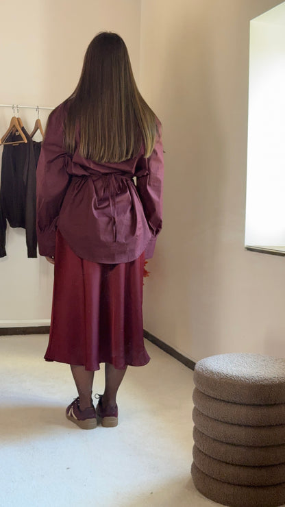 Chemise ajustable bordeaux