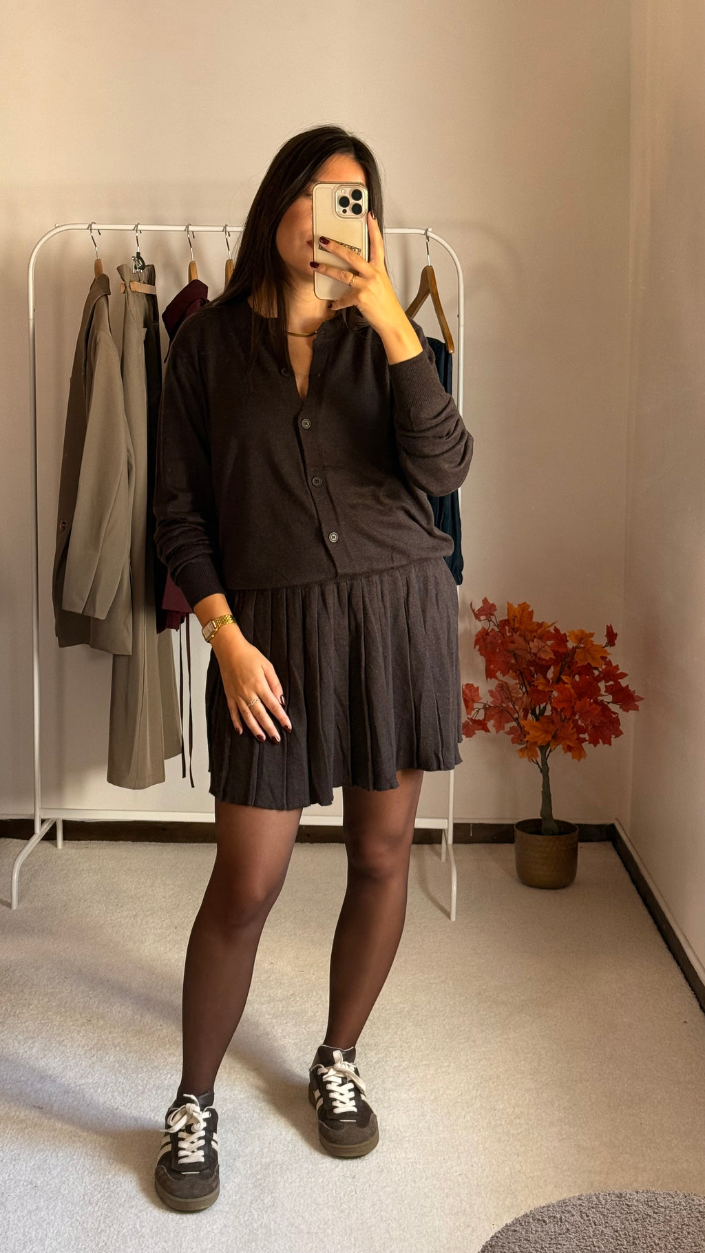 Jupe courte marron